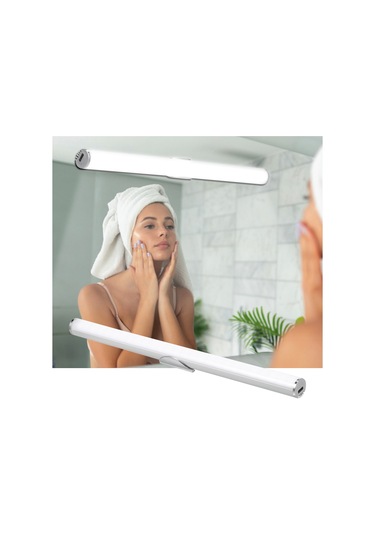 Led Vanity Işıkları Dolap Işığı Ayna Lambası Kademesiz Kısılabilir Dokunmatik Kontrol Kablosuz Makyaj Işığı Ayna İçin Tip-c Şarj Edilebilir Beyaz