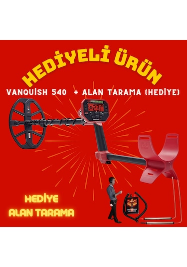 Minelab Vanquish 540 Dedektör + Hediye Alan Tarama