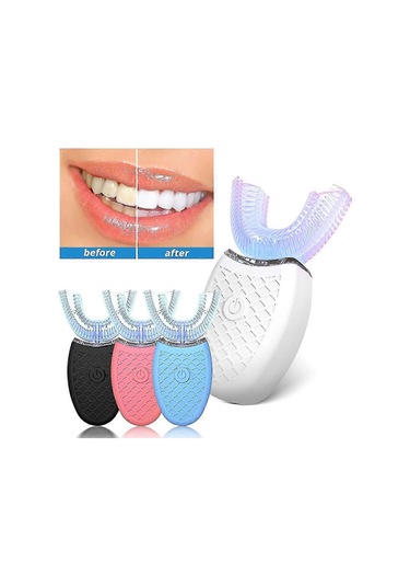 360 Derece Akıllı Otomatik Sonic Elektrikli Diş Fırçası U Tipi 4 Modlu Diş Fırçası Usb Şarjlı Diş Fırçası