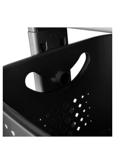 İki Katlı Tekerlekli Çok Amaçlı Sepet - Sebzelik