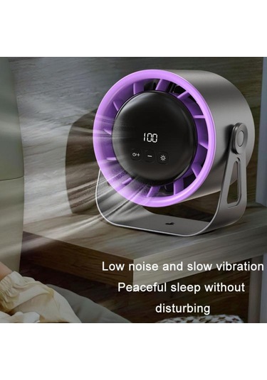 100 Vites Yüksek Hızlı Dolaşım Fan Şarj Edilebilir Masaüstü Dijital Ekran Turbo Duvara Monte Fan, Boyut:beyaz