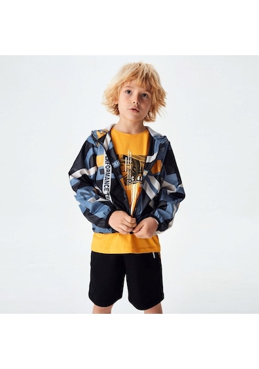 Xo Kids P-003937 Nk 62701 Erkek Fırst Şort 8-14 Yaş Antrasit - Yeşil