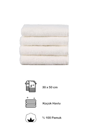 Otel Serisi Dörtlü Küçük Havlu Seti 30 x 50 CM