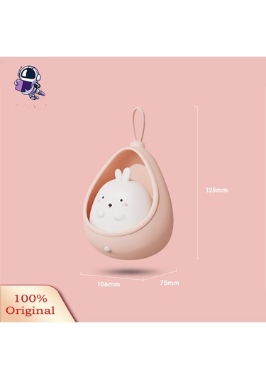 Grebest Hareket Sensörü Lamba Sevimli Görünüm Karikatür Tavşan Kedi Led Lamba İnsan İndüksiyon Işık Siyah