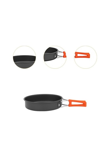 Pazly Kamp Kızartma Tavası Katlanır Koyu Piknik Seyahat Açık L Siyah Siyah