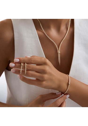 Kemerli İki Sıra Su Yolu Takı Seti T14332