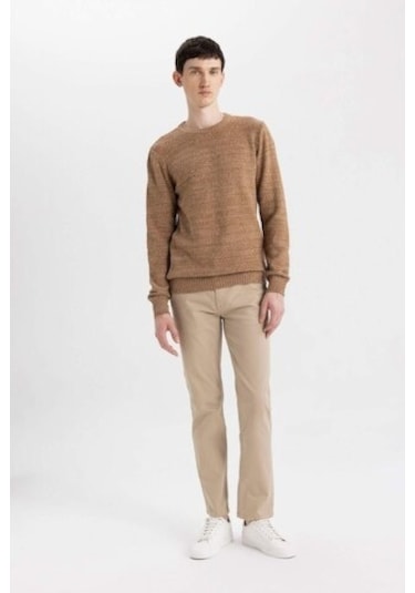 Defacto Standart Fit Normal Kesim Bisiklet Yaka Dokulu Basic Düz Triko Kazak R1175AZ24WNBN153 Kahverengi Defacto Standart Fit Normal Kesim Bisiklet Yaka Dokulu Basic Düz Triko Kazak R1175AZ24WNBN153 Kahverengi