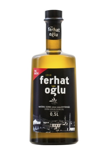 Ferhatoğlu Natürel Sızma Soğuk Sıkım Taş Baskı Zeytinyağı Cam 500 ML