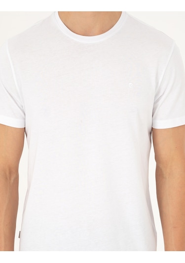 Pierre Cardin Erkek Beyaz Tişört Basic 50306980-vr013 Beyaz