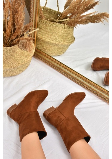 Fox Shoes Taba Süet Düz Taban Günlük Kadın Bot L726597702
