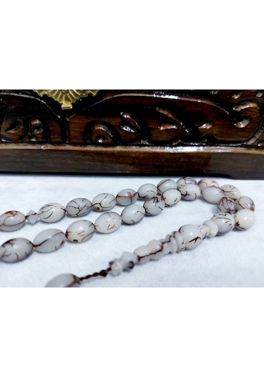 Soma Tesbih Ömer Çiftçi Usta Yumurta Kesim Kıbrıs Hurma Çekirdeği Tesbih 8x11