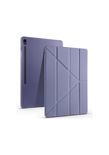 Samsung Galaxy Tab S10 Fe Plus Sm-x620 13.1 İnç Uyumlu Katlanabilir Kalemlikli Standlı Akıllı Kılıf Kapaklı Kılıf