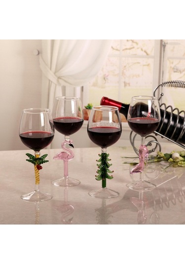 Suntek Kadeh Şarap Kadehi Hediye Kırmızı Ve Beyaz Kuğu