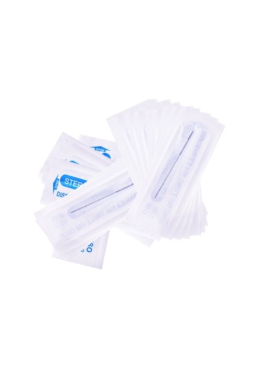 Gajeena "100 Adet Sterilize 3r Kaş Dövme İğnesi - Paslanmaz Çelik Profesyonel Set"