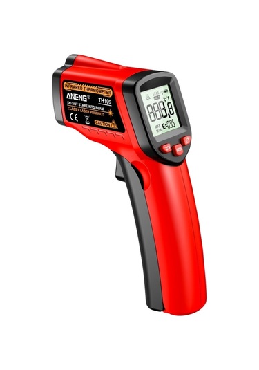 Vkemall Aneng Th109 Kızılötesi Termometre Lcd Higrometre Lazer Sıcaklık Ölçer Pirometre Elde Red