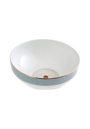 Jumbo Bond 24 Parça 6 Kişilik Yemek Takımı Mavi - Beyaz