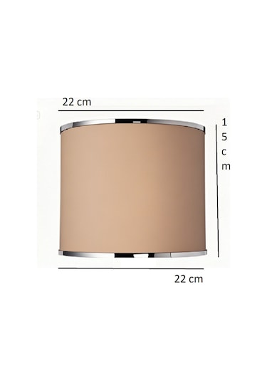 Abajur Şapkası - Yedek Şapka - Abajur Başlığı -kumaş Başlık Sütlü Kahve