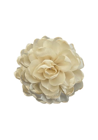 Homyl Kadınlar Için Çiçek Broş Rozeti Büyük Dans Ziyafeti Bej