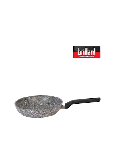 Brillant Lüks Granit 20 Cm Tava Yanmaz Yapışmaz Tava Gri