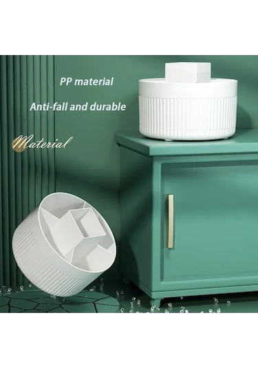 Maoyaya 360 Dönen Masaüstü Makyaj Organizatörü - Saklama Kutusu, Çok Renkli Çok Renkli