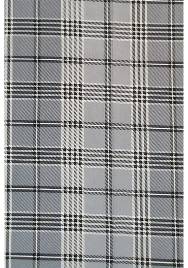 Maki Pamuklu Gri Ekose 200x220 Cm Çift Kişilik Nevresim Seti Gri