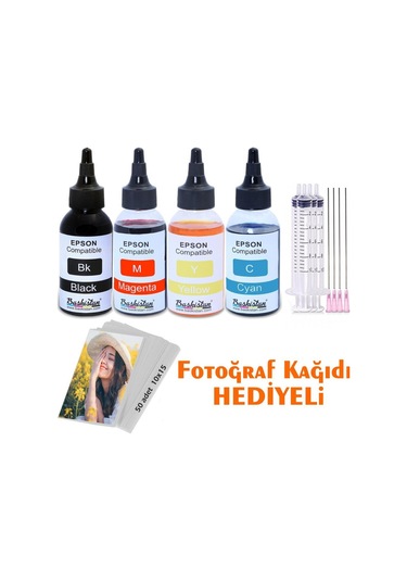 For Epson Claria ve L Serisi Yazıcılara Uyumlu 4X100 ML Mürekkep