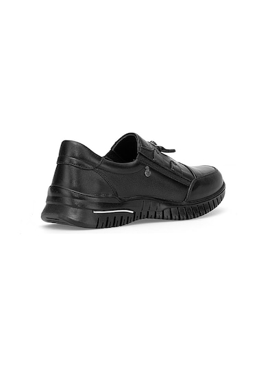 Voyager Z006 Kadın Hakiki Deri Casual Ayakkabı Siyah Siyah