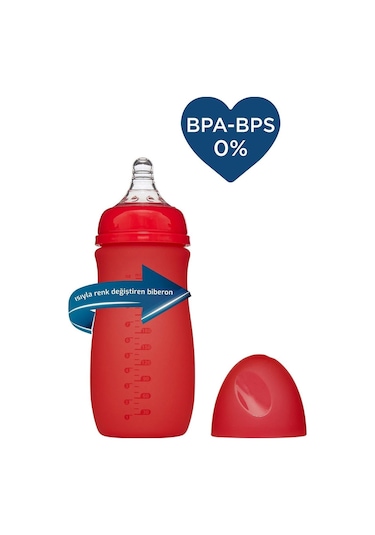 Bebedor Isıya Duyarlı Renk Değiştiren Cam Biberon 0+ Ay 260 ML 52302