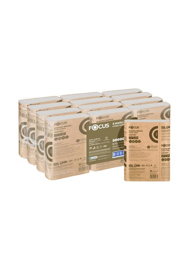 Focus Gold Z Katlama Kağıt Havlu Çift Katlı 22.5 X 24 Cm 200 Yaprak - 12 Adet 50005591