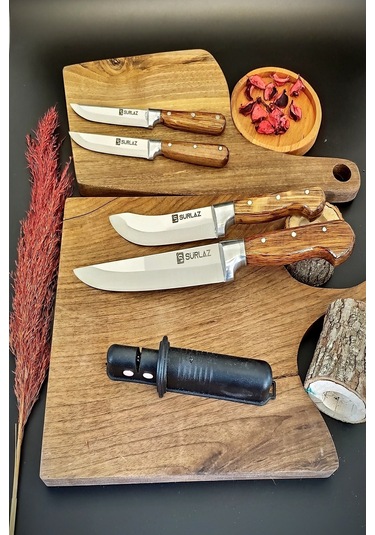 Sürmene Sürlaz Keskin Bıçak Seti Ahşap