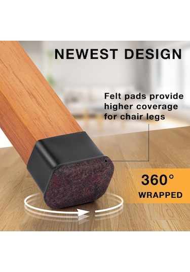 Youmex Mutfak Sandalyesi Ayaklastırıcısı Silikon - Ahşap Zemin Koruması, Sessiz Kaydırma, 2 İnç Kahverengi 1 Adet