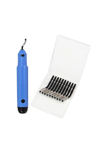 Sones Nb1100 El Çapak Alma Kesme Bıçağı Kazıyıcı, Stil: Sap + 10 Kesici Başlık