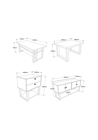 Robinhome Robin Home Vivaldi Abcdef Ofis Büro Masa Takımı Barok