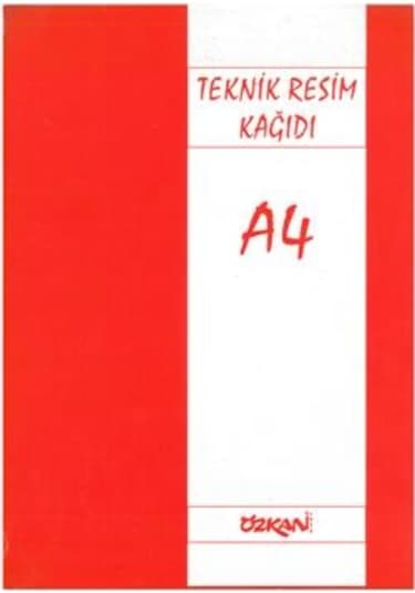 Teknik Resim Kağıdı Dik 30 Yaprak A4 Özkan Kırmızı Kapak