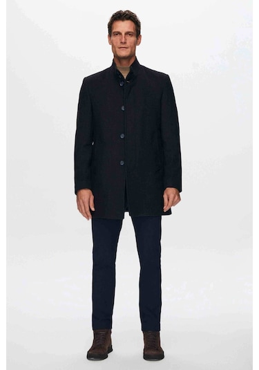 Ds Damat Regular Fit Lacivert Hakim Yaka Kaşe Kaban 5HF08ORT10002 Lacivert Ds Damat Regular Fit Lacivert Hakim Yaka Kaşe Kaban 5HF08ORT10002 Lacivert