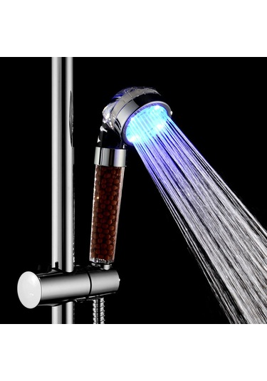 Padalink Renkli Led Duş Başlığı - Su Akımı İle Çalışır, 7 Renk Otomatik Değişim, Abs Kaplama, Ev Ve Otel İçin Diğer