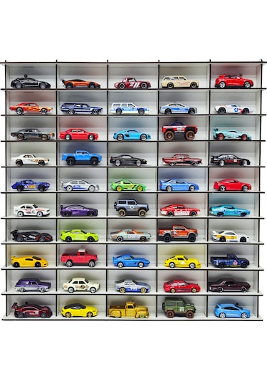Woodbu 1/64 Hobi Araba Rafı 50 Araç (Hot Wheels, Matchbox)