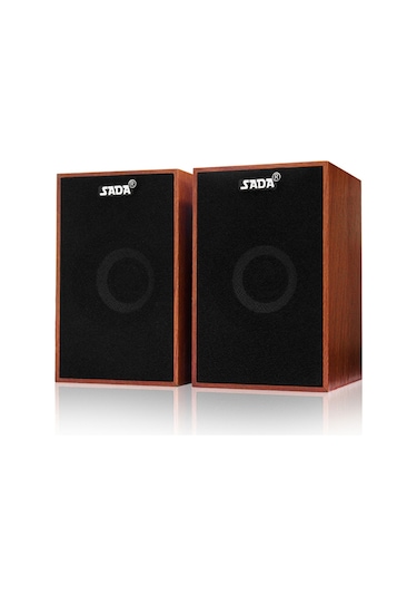 Springsun Sada V-160 Usb Kablolu Ahşap Kombinasyon Hoparlörler Bilgisayar Hoparlörleri Bas Stereo Müzik Çalar Masaüstü Dizüstü