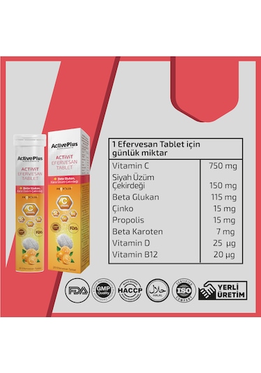 Active Plus Activit Efervesan 20 Tablet