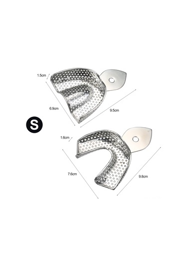 Wezone Paslanmaz Çelik Diş Tepsisi Seti - Yüksek Isıya Dayanıklı, 6 Parça, Küçük Orta Büyük Boy, Protez Modelleme İçin