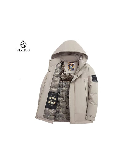 Yeni Açık Hava Rüzgar Geçirmez Ve Kalınlaştırılmış Erkek Pamuklu Ceket Gri