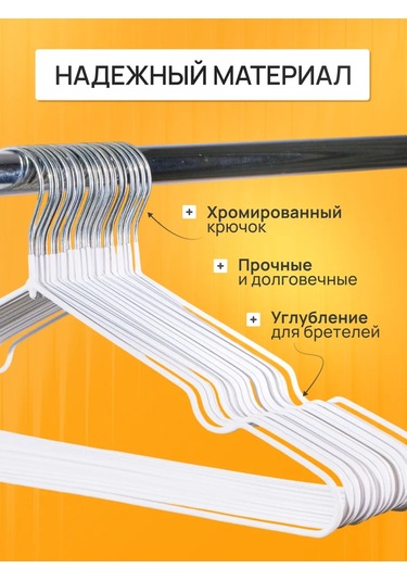 Sfrmarket Elbise Askısı Seti 154648706 Beyaz