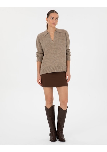 Pierre Cardin Kadın Bej Kazak /triko 50317226-vr011 Bej