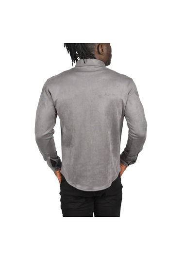Deepsea Erkek Füme Çift Cep Süet Gömlek 2302329 Füme