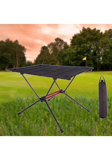 Homyl Açık Taşınabilir Katlanır Alüminyum Masa Hafif Siyah Siyah Çok Renkli