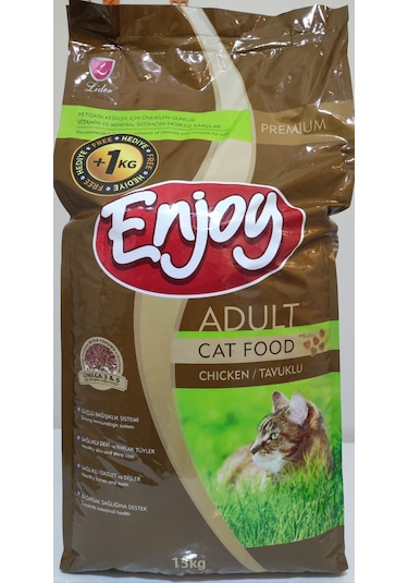 Enjoy Premium Tavuklu Yetişkin Kedi Maması 15 KG + 1 KG