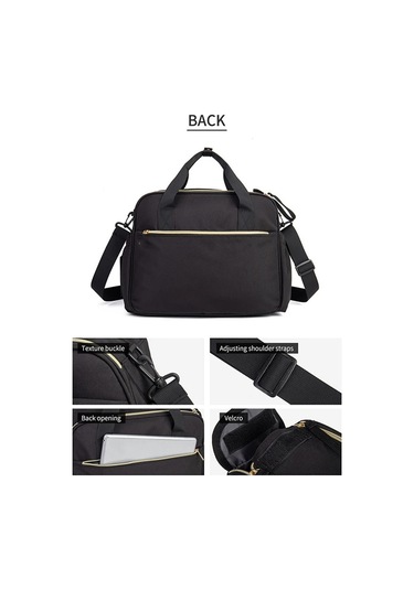 Jialan Anne Bebek Bezi Çantası Büyük Kapasiteli Çanta Anne İçin Siyah