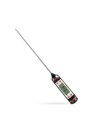 Büro Ev Ofis Mutfağı İçin Dijital Ölçer Derece Gıda Termometresi Gri