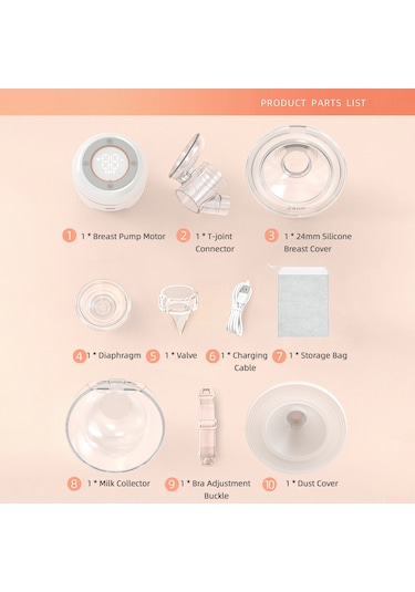 Geeksen Pratik Ve Rahat Kullanım İçin Kablosuz Göğüs Pompası - 4 Mod Ve 12 Emme Seviyesi, Sızıntı Önleyici Tasarım, 180ml Kapasiteli, Düşük Sesli, Taşınabilir.