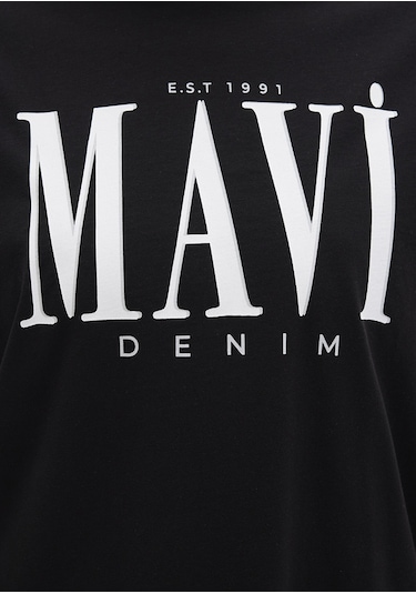 Mavi - Mavi Logo Baskılı Siyah Tişört 1611990-900 Siyah